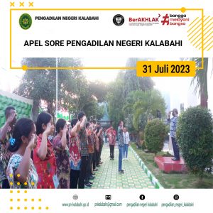 Pengadilan Negeri Kalabahi melakukan kegiatan Apel Sore