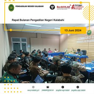 Rapat Bulanan Pengadilan Negeri kalabahi