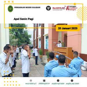 APEL SENIN PAGI PENGADILAN NEGERI KALABAHI
