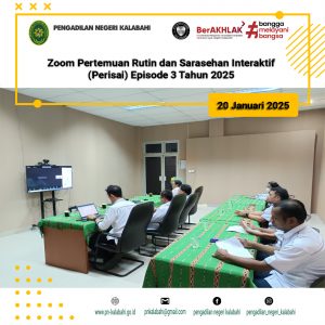 ZOOM PERTEMUAN RUTIN DAN SARASEHAN INTERAKTIF (PERISAI) EPISODE 3 TAHUN 2025