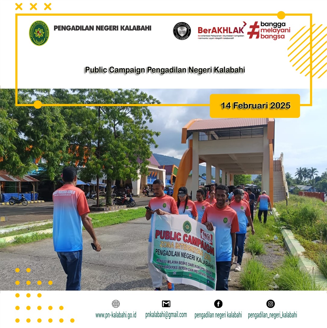 PUBLIC COMPAIGN PENGADILAN NEGERI KALABAHI