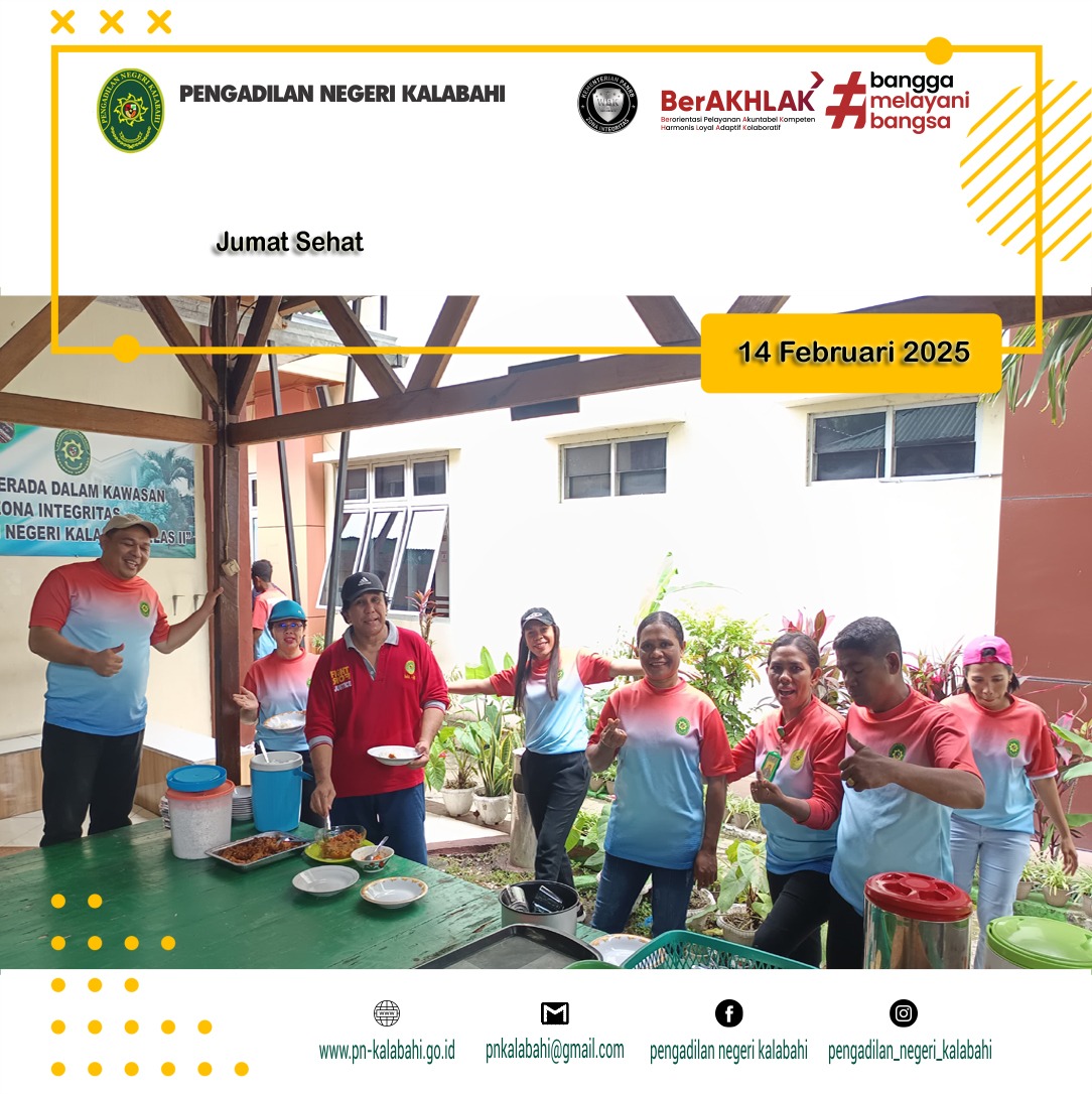 JUMAT SEHAT PENGADILAN NEGERI KALABAHI