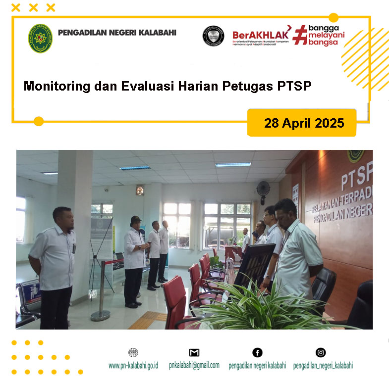 BRIEFING PETUGAS PELAYANAN TERPADU SATU PINTU PTSP PENGADILAN NEGERI KALABAHI