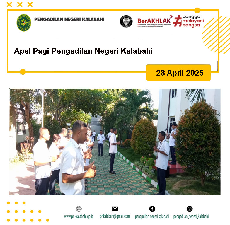 APEL SENIN PAGI PENGADILAN NEGERI KALABAHI
