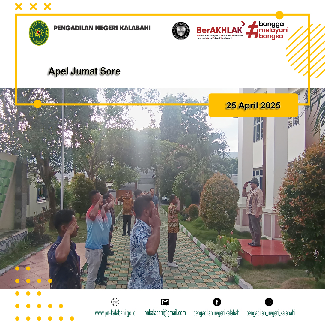 APEL JUMAT SORE PENGADILAN NEGERI KALABAHI