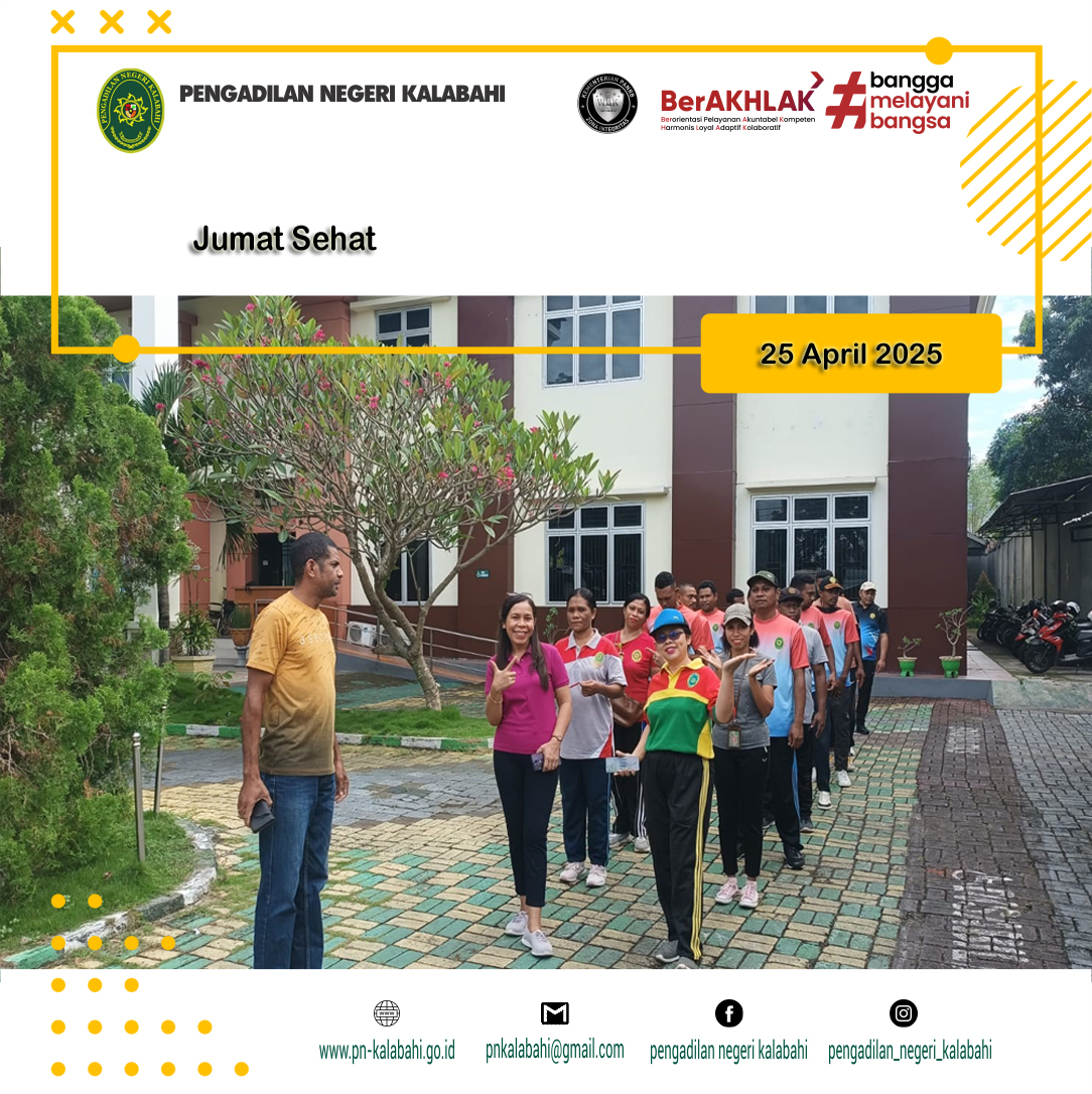 JUMAT SEHAT PENGADILAN NEGERI KALABAHI