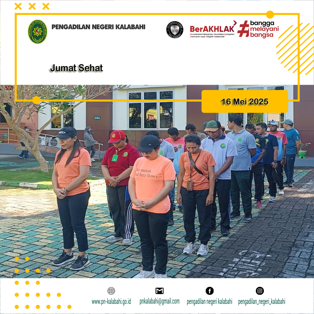 JUMAT SEHAT PENGADILAN NEGERI KALABAHI