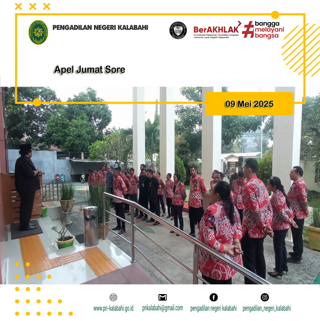 APEL JUMAT SORE PENGADILAN NEGERI KALABAHI