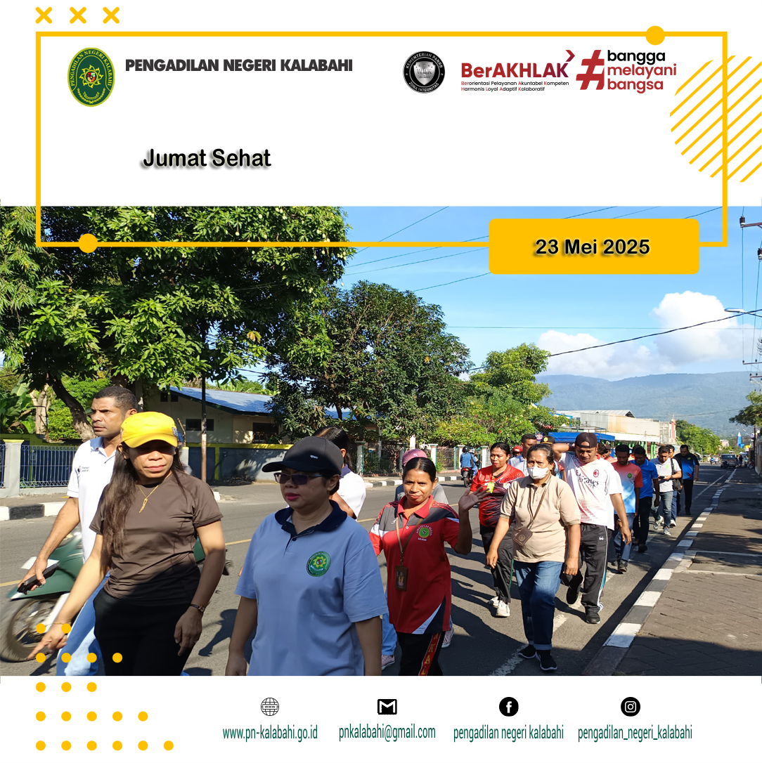 JUMAT SEHAT PENGADILAN NEGERI KALABAHI