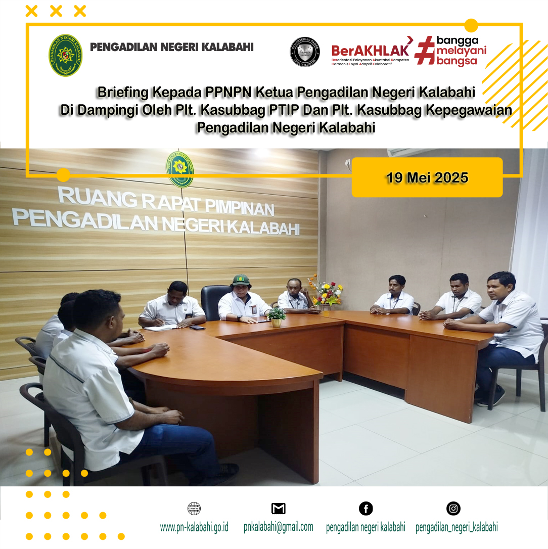 BRIEFING PPNPN PENGADILAN NEGERI KALABAHI