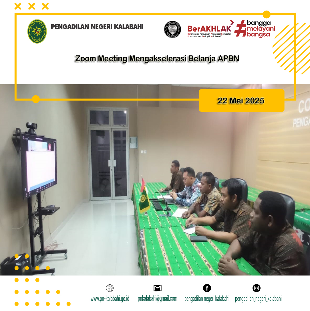 ZOOM MEETING MENGAKSELERASI BELANJA APBN