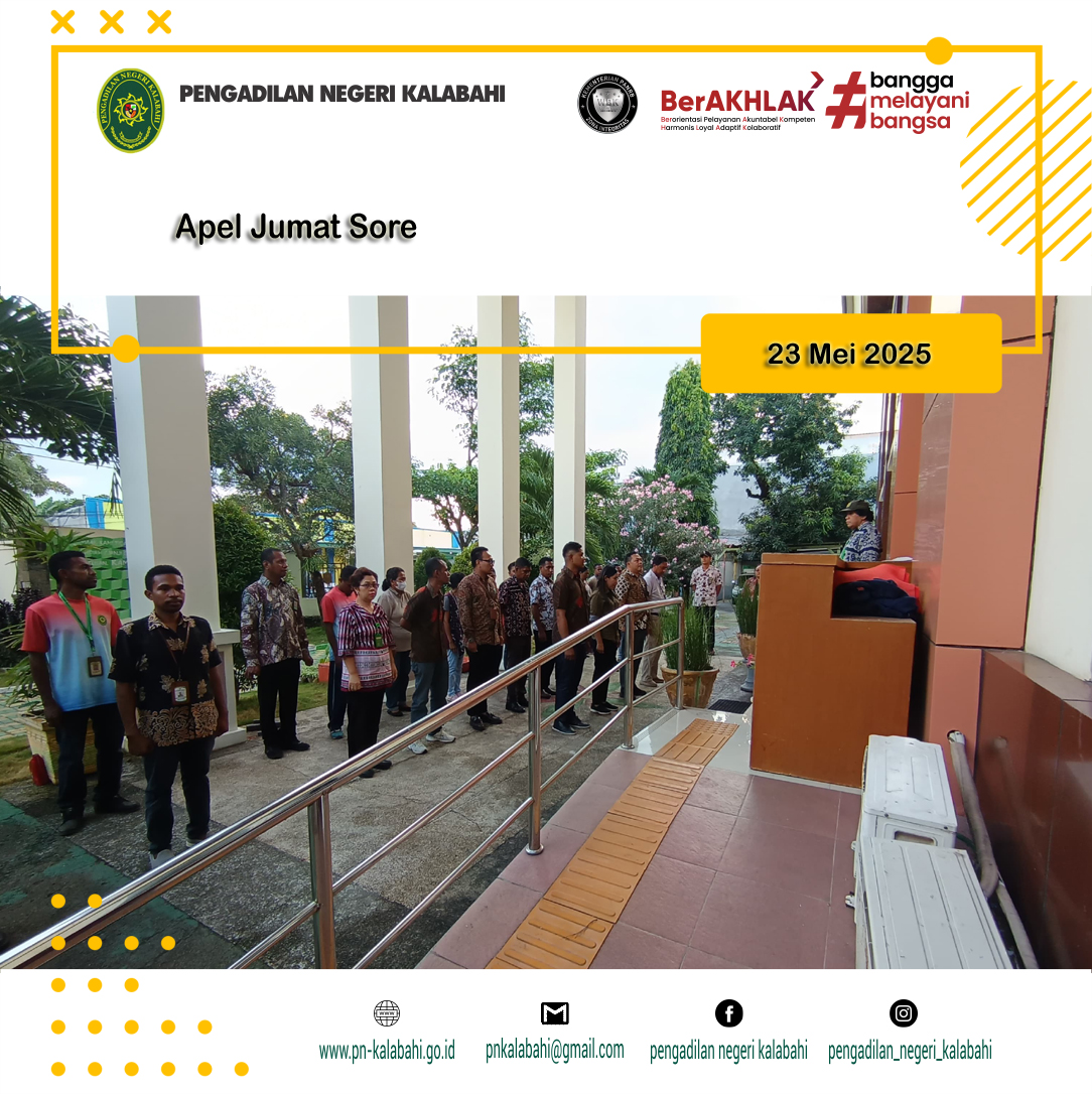 APEL JUMAT SORE PENGADILAN NEGERI KALABAHI