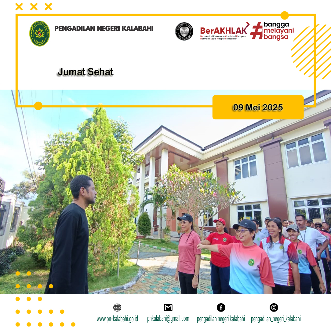 JUMAT SEHAT PENGADILAN NEGERI KALABAHI