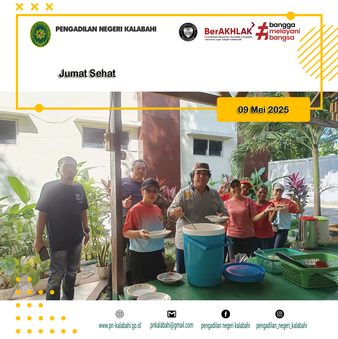 JUMAT SEHAT PENGADILAN NEGERI KALABAHI
