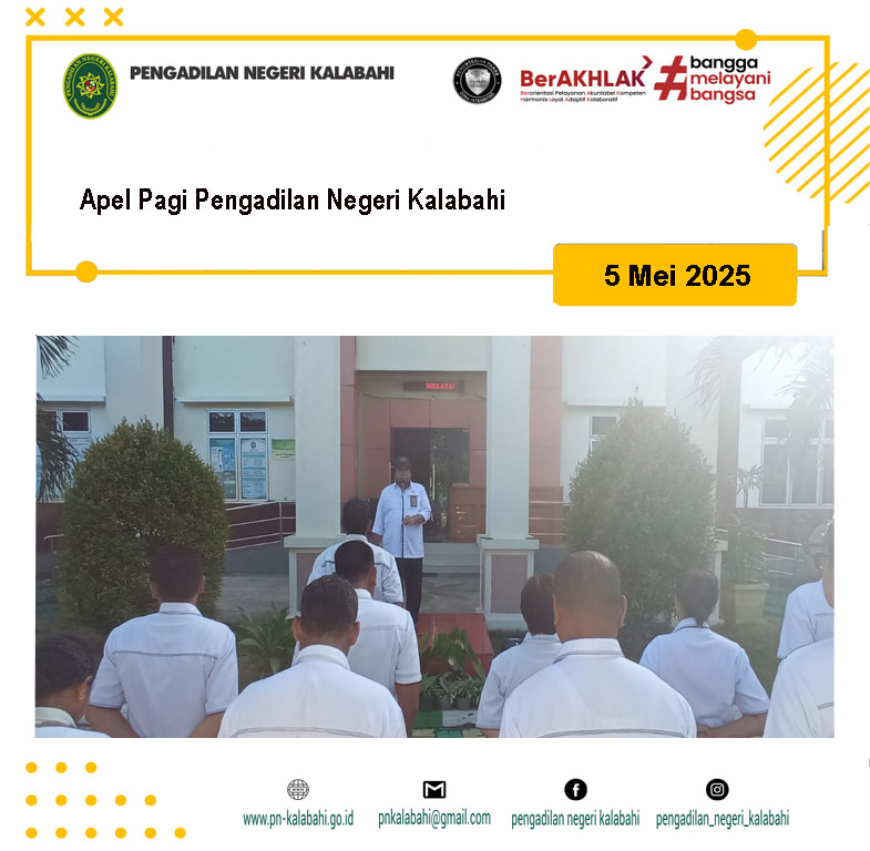 APEL SENIN PAGI PENGADILAN NEGERI KALABAHI