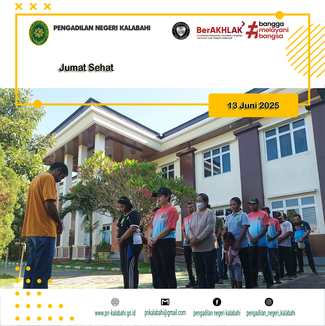 JUMAT SEHAT PENGADILAN NEGERI KALABAHI
