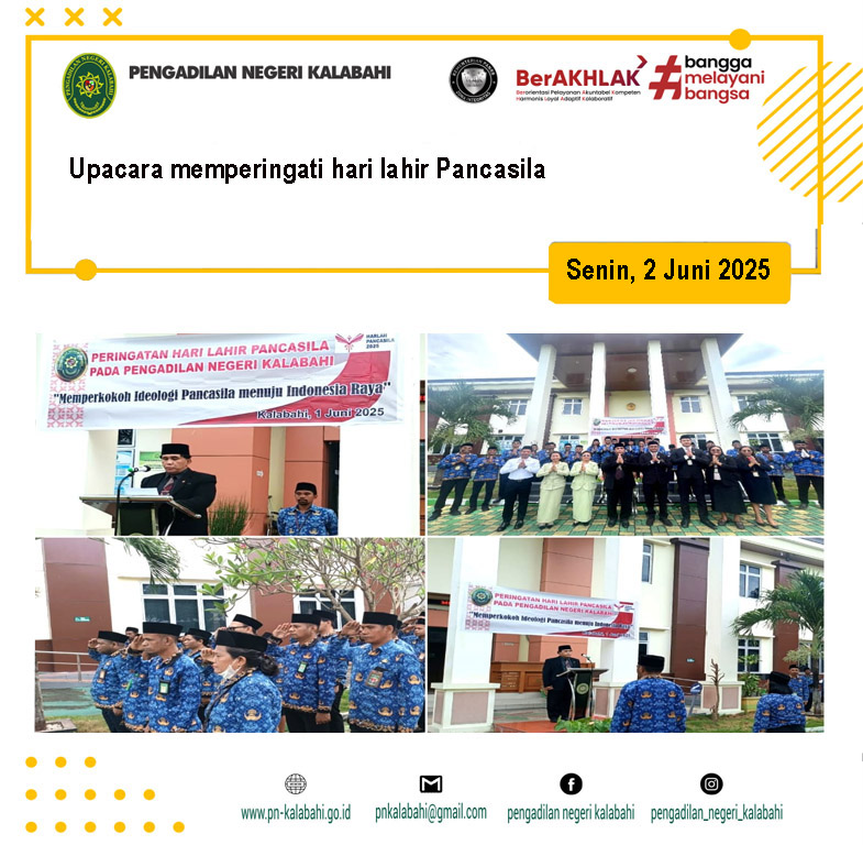 UPACARA PERINGATAN HARI LAHIR PANCASILA KE-80 TAHUN 2025 DENGAN TEMA “MEMPERKOKOH IDEOLOGI PANCASILA MENUJU INDONESIA RAYA“
