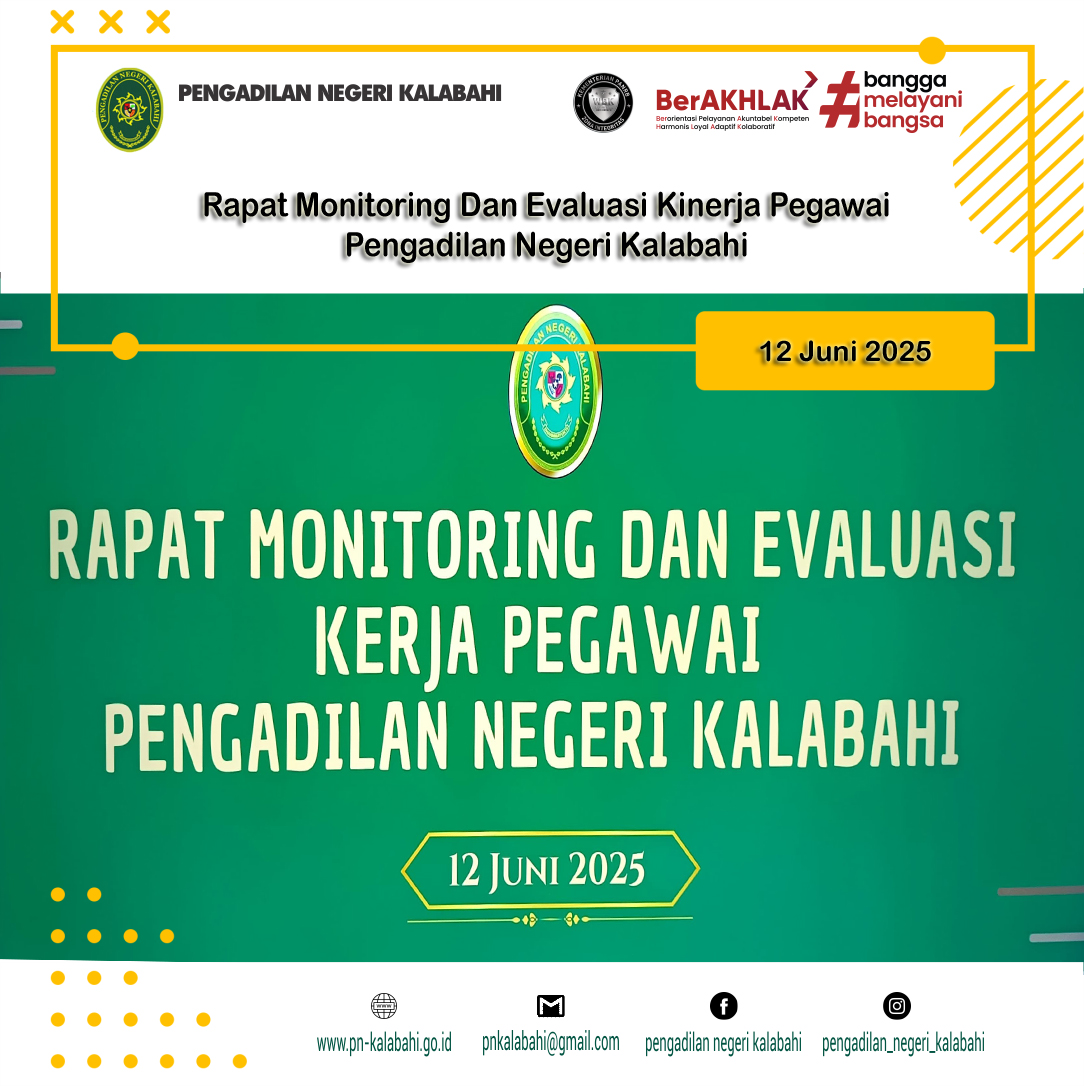 RAPAT MONITORING DAN EVALUASI KINERJA PEGAWAI PENGADILAN NEGERI KALABAHI