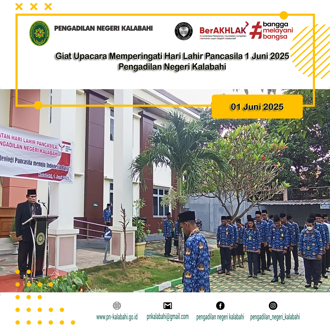 UPACARA PERINGATAN HARI LAHIR PANCASILA KE-80 TAHUN 2025 DENGAN TEMA “MEMPERKOKOH IDEOLOGI PANCASILA MENUJU INDONESIA RAYA“