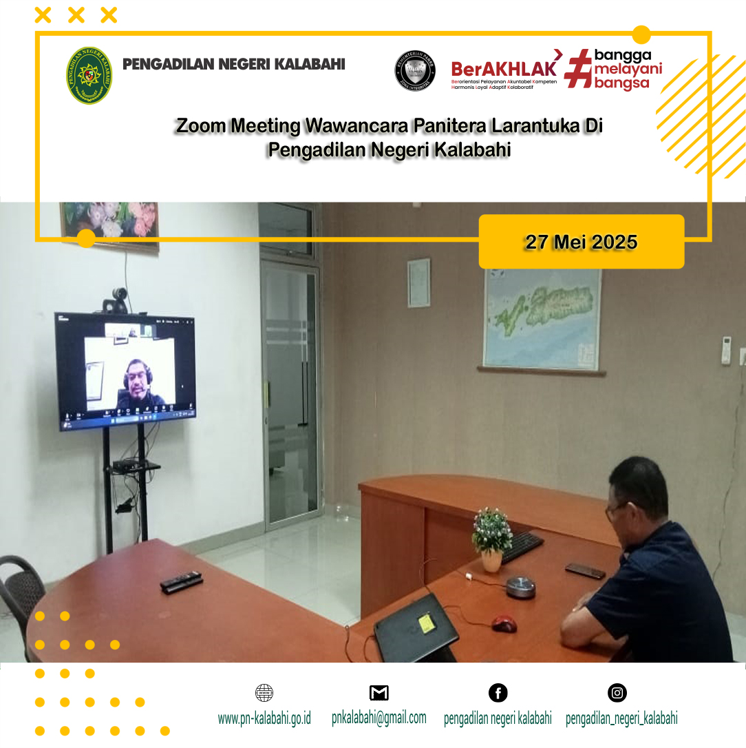 ZOOM MEETING WAWANCARA PANITERA LARANTUKA DI PENGADILAN NEGERI KALABAHI