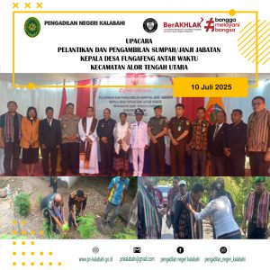 UPACARA PELANTIKAN DAN PENGAMBILAN SUMPAH/JANJI JABATAN KEPALA DESA ANTAR WAKTU