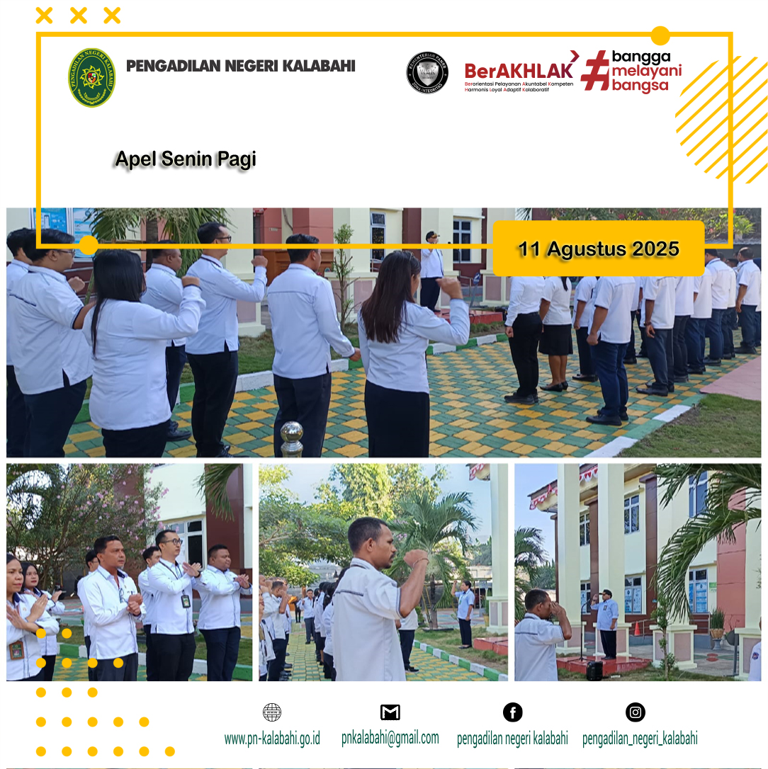 APEL SENIN PAGI PENGADILAN NEGERI KALABAHI