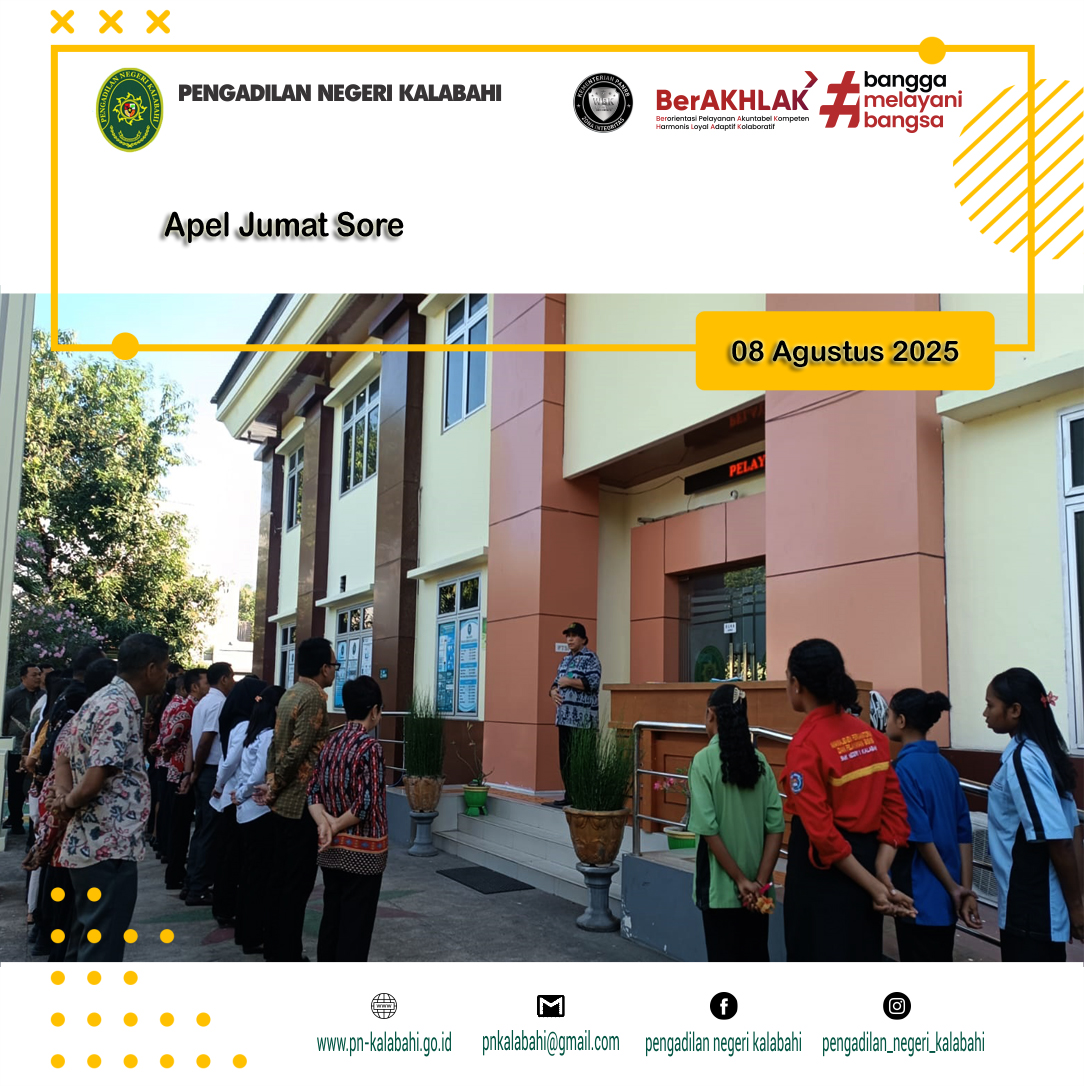 APEL JUMAT SORE PENGADILAN NEGERI KALABAHI