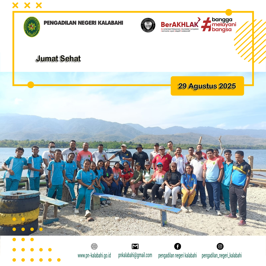 JUMAT SEHAT PENGADILAN NEGERI KALABAHI
