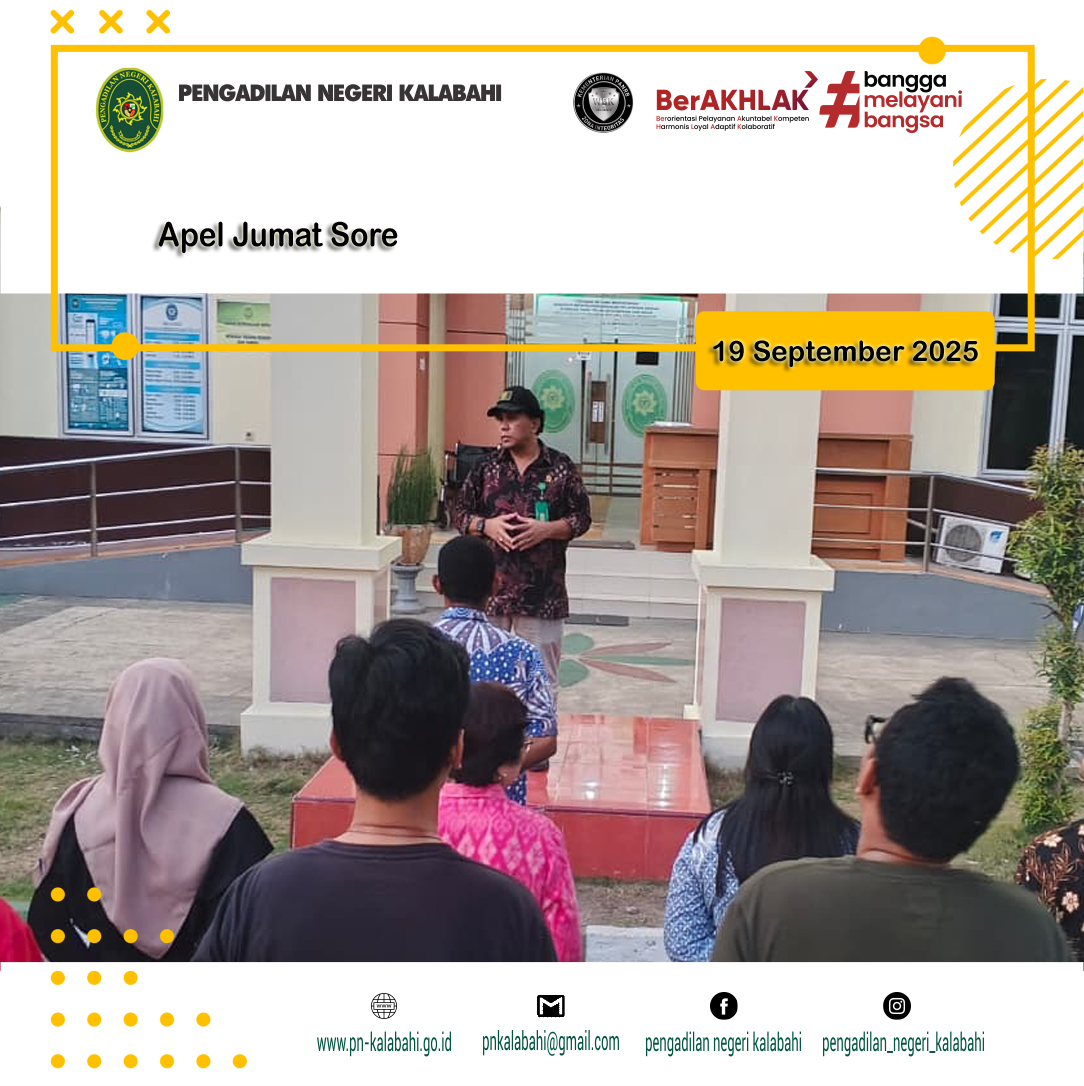 APEL JUMAT SORE PENGADILAN NEGERI KALABAHI