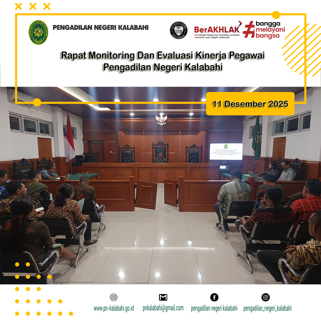 RAPAT MONITORING DAN EVALUASI KINERJA PEGAWAI PENGADILAN NEGERI KALABAHI