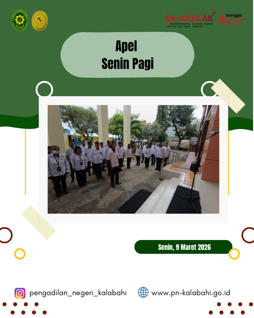 Apel Senin 9 Maret 2026 Pengadilan Negeri Kalabahi