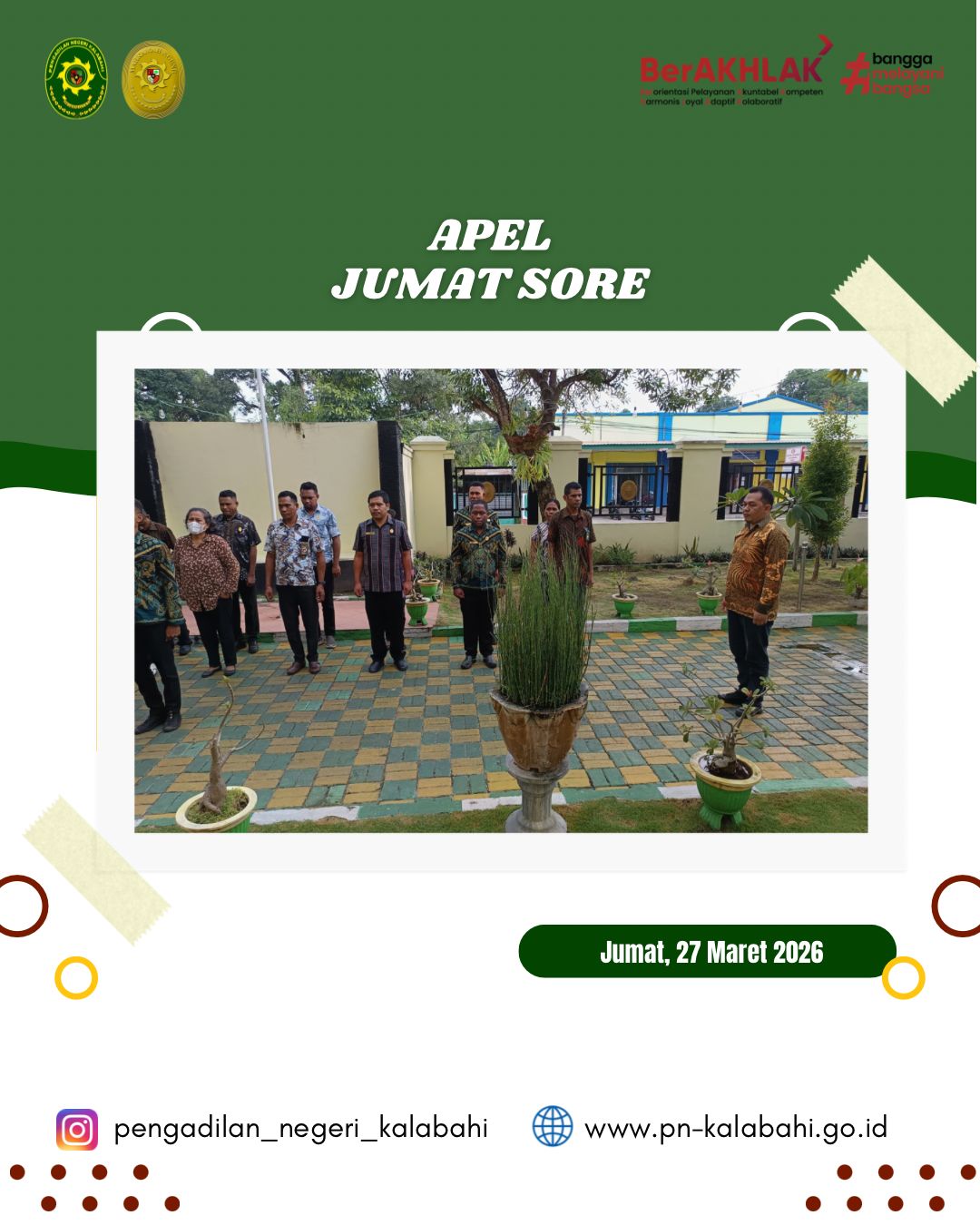 Apel Pegawai PN Kalabahi Jumat 27 Maret 2026